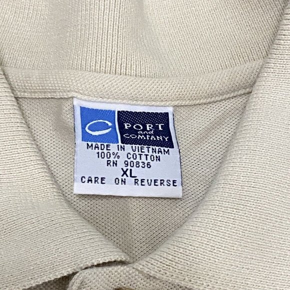 Military USS RONALD REAGAN CVN-76 Peace Through Strength Beige Polo Shirt‎ XL - Picture 4 of 7